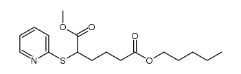 2-(2-pyridylthio)-hexanedioic acid-1-methyl ester 6-pentyl ester Structure