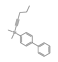 [1,1'-biphenyl]-4-yldimethyl(pent-1-yn-1-yl)silane结构式