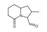 3-Indolizinecarboxaldehyde,octahydro-2-methyl-5-oxo-(9CI)结构式