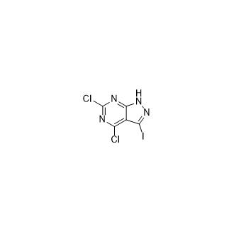 4,6-Dichloro-3-iodo-1H-pyrazolo[3,4-d]pyrimidine Structure