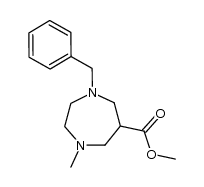 methyl 1-benzyl-4-methylhexahydro-1H-1,4-diazepine-6-carboxylate结构式