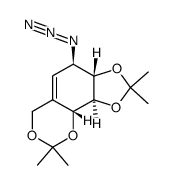 (1S,2R,9R,10S)-9-azido-4,4,12,12-tetramethyl-3,5,11,13-tetraoxatricyclo(8.3.0.02,7)tridec-7-ene结构式