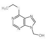9H-Purine-9-methanol,6-(ethylthio)- Structure