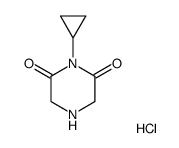 1-Cyclopropyl-2,6-Piperazinedione Hydrochloride结构式