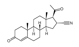 3,20-dioxo-4-pregnene-16α-carbonotrile Structure
