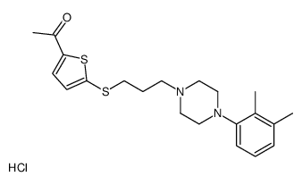 1-[5-[3-[4-(2,3-dimethylphenyl)piperazin-1-yl]propylsulfanyl]thiophen-2-yl]ethanone,hydrochloride结构式