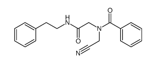 2-phenylethylamide of N-cyanomethylhippuric acid结构式
