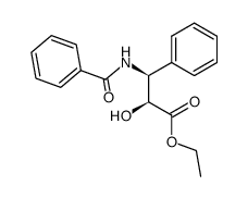 anti-(2S,3S)-(-)-N-benzoyl-3-phenylisoserine ethyl ester结构式