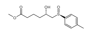 methyl [5S,(S)R]-5-hydroxy-6-(p-tolylsulfinyl)hexanoate结构式