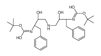 tert-butyl N-[(2S,3R)-3-hydroxy-4-[[(2R,3S)-2-hydroxy-3-[(2-methylpropan-2-yl)oxycarbonylamino]-4-phenylbutyl]amino]-1-phenylbutan-2-yl]carbamate Structure