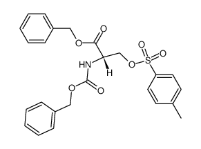 (S)-N-(benzyloxycarbonyl)-O-(p-toluenesulfonyl)serine benzyl ester结构式