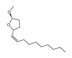 (2R,5R)-2-((Z)-dec-1-en-1-yl)-5-methoxytetrahydrofuran结构式