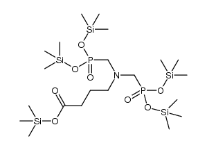 trimethylsilyl 4-(bis((bis((trimethylsilyl)oxy)phosphoryl)methyl)amino)butanoate Structure