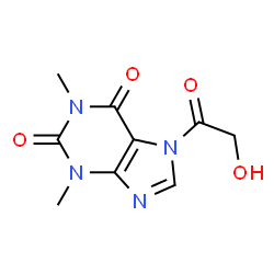 1H-Purine-2,6-dione,3,7-dihydro-7-(hydroxyacetyl)-1,3-dimethyl- (9CI) Structure