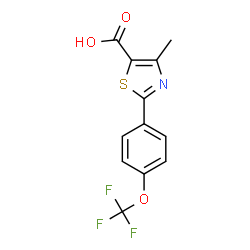 4-Methyl-2-[4-(trifluoromethoxy)phenyl]-1,3-thiazole-5-carboxylic acid结构式