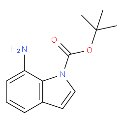 7-氨基-1H-吲哚-1-羧酸叔丁酯结构式