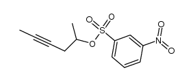 5-(3-nitro-benzenesulfonyloxy)-hex-2-yne结构式