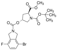 1-(Tert-butyl) 2-methyl (2S,4R)-4-((4-bromo-7-fluoroisoindoline-2-carbonyl)oxy)pyrrolidine-1,2-dicarboxylate结构式