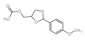 [2-(4-methoxyphenyl)-1,3-dioxolan-4-yl]methyl acetate结构式