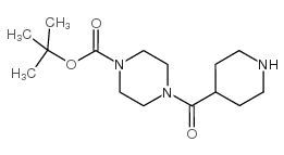4-(哌啶-4-羰基)哌嗪-1-羧酸叔丁酯结构式