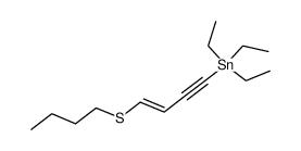 (4-(butylthio)but-3-en-1-yn-1-yl)triethylstannane结构式