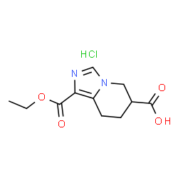 1-(ethoxycarbonyl)-5,6,7,8-tetrahydroimidazo[1,5-a]pyridine-6-carboxylic acid hydrochloride Structure