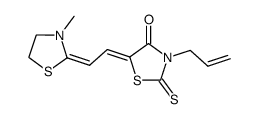 3-allyl-5-[2-(3-methyl-thiazolidin-2-ylidene)-ethylidene]-2-thioxo-thiazolidin-4-one结构式