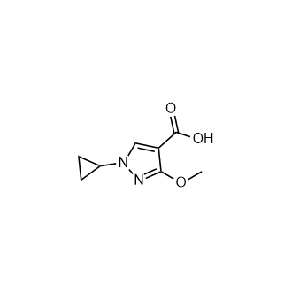 1-Cyclopropyl-3-methoxy-1H-pyrazole-4-carboxylic acid Structure