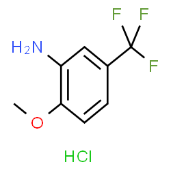 2-(甲氧基)-5-(三氟甲基)苯胺盐酸盐结构式