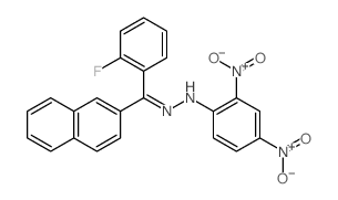 Methanone,(2-fluorophenyl)-2-naphthalenyl-, 2-(2,4-dinitrophenyl)hydrazone Structure