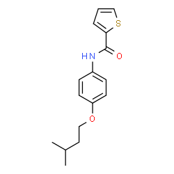 N-[4-(3-methylbutoxy)phenyl]-2-thiophenecarboxamide结构式