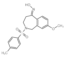 (NE)-N-[10-methoxy-3-(4-methylphenyl)sulfonyl-3-azabicyclo[5.4.0]undeca-8,10,12-trien-6-ylidene]hydroxylamine结构式