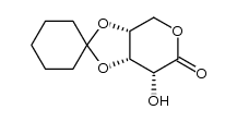 3,4-O-cyclohexylidene-L-ribonic acid δ-lactone Structure