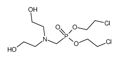 {[Bis-(2-hydroxy-ethyl)-amino]-methyl}-phosphonic acid bis-(2-chloro-ethyl) ester结构式