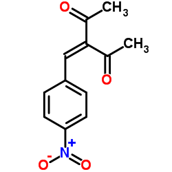 3-[(4-NITROPHENYL)METHYLENE]-2,4-PENTANEDIONE structure