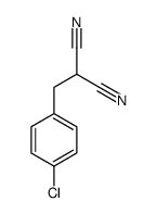 2-[(4-chlorophenyl)methyl]propanedinitrile structure