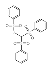 Benzenesulfonothioicacid, S-[bis(phenylsulfonyl)methyl] ester structure