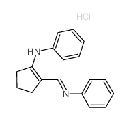 Benzenamine,N-[[2-(phenylamino)-1-cyclopenten-1-yl]methylene]-, monohydrochloride (9CI) Structure