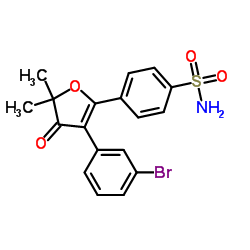 4-(3-(3-bromophenyl)-5,5-dimethyl-4-oxo-4,5-dihydrofuran-2-yl)benzenesulfonamide picture