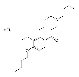 1-(4-butoxy-3-ethylphenyl)-3-(dibutylamino)propan-1-one,hydrochloride Structure
