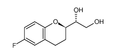 (1’R,2R)-2-(1’,2’-Dihydroxyethyl)-6-fluorochromane Structure