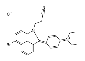 3-[6-bromo-2-[4-(diethylamino)phenyl]benzo[cd]indol-1-ium-1-yl]propanenitrile,chloride Structure