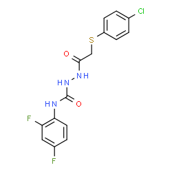 2-(2-[(4-CHLOROPHENYL)SULFANYL]ACETYL)-N-(2,4-DIFLUOROPHENYL)-1-HYDRAZINECARBOXAMIDE Structure