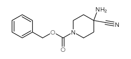 4-氨基-4-氰基哌啶-1-羧酸苄酯结构式