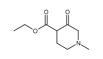 1-methyl-3-oxo-piperidine-4-carboxylic acid ethyl ester Structure