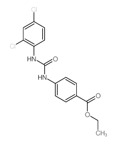 ethyl 4-[(2,4-dichlorophenyl)carbamoylamino]benzoate结构式