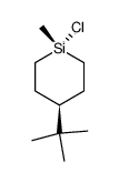 cis-4-t-butyl-1-methyl-1-chloro-1-silacyclohexane Structure