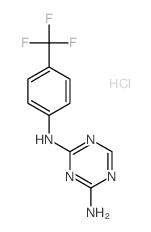 1,3,5-Triazine-2,4-diamine,N2-[4-(trifluoromethyl)phenyl]-, hydrochloride (1:1) Structure