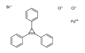 bromo(dichloro)palladium,(2,3-diphenylcyclopropen-1-yl)benzene结构式