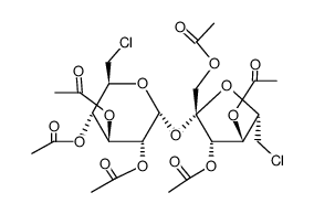 6,6'-dichloro-6,6'-dideoxysucrose hexa-acetate Structure